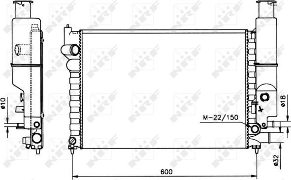 NRF 58802 - Radiator, engine cooling autospares.lv