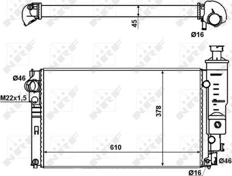 NRF 58889 - Radiator, engine cooling autospares.lv