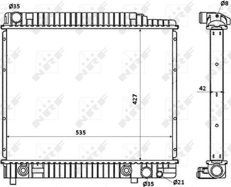 NRF 58348 - Radiator, engine cooling autospares.lv