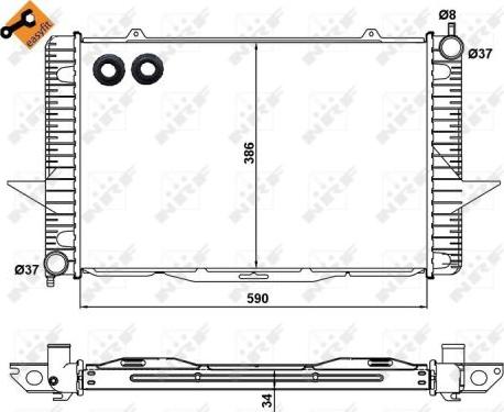 NRF 58342 - Radiator, engine cooling autospares.lv