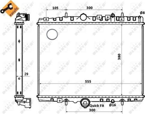 NRF 58347 - Radiator, engine cooling autospares.lv