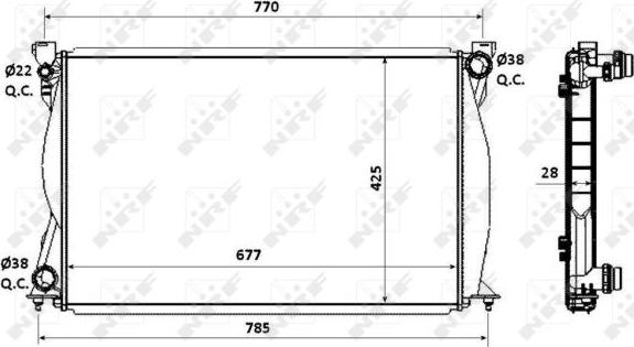 NRF 58359 - Radiator, engine cooling autospares.lv