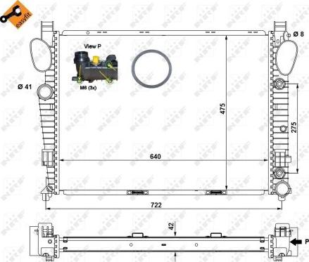 NRF 58366 - Radiator, engine cooling autospares.lv