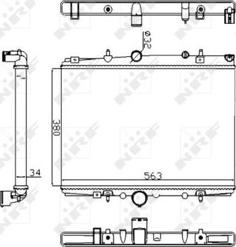 NRF 58303A - Radiator, engine cooling autospares.lv