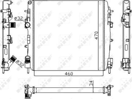 NRF 58317A - Radiator, engine cooling autospares.lv