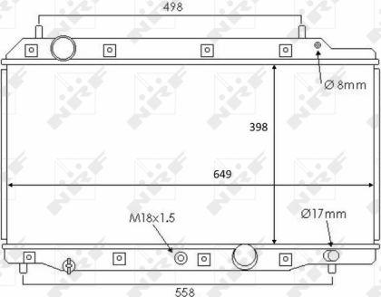 NRF 58383 - Radiator, engine cooling autospares.lv