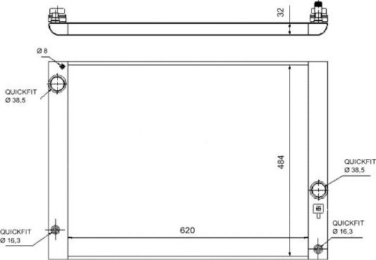 NRF 58320 - Radiator, engine cooling autospares.lv