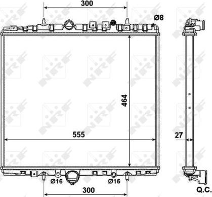 NRF 58373 - Radiator, engine cooling autospares.lv