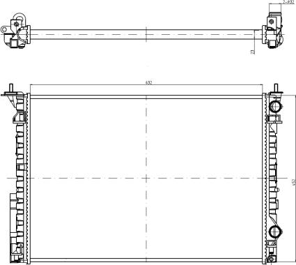 NRF 58242A - Radiator, engine cooling autospares.lv