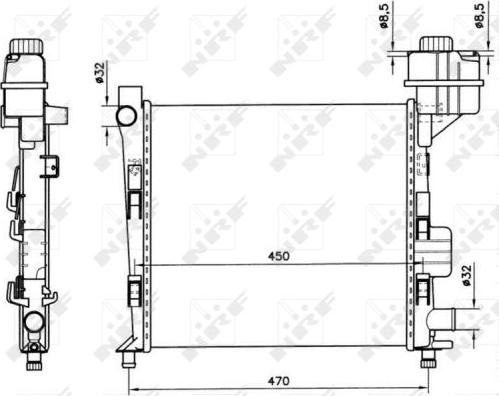 NRF 58252 - Radiator, engine cooling autospares.lv