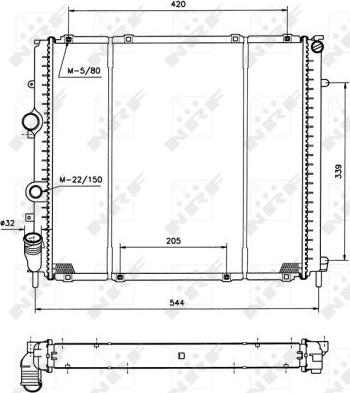 NRF 58209 - Radiator, engine cooling autospares.lv