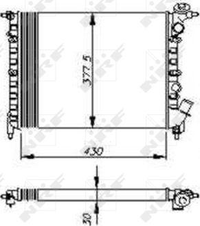 NRF 58207 - Radiator, engine cooling autospares.lv