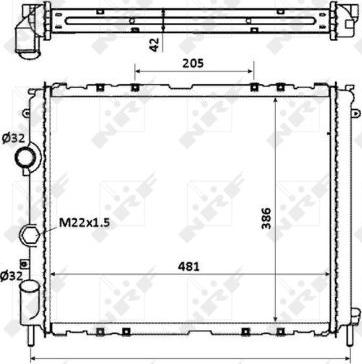 NRF 58210 - Radiator, engine cooling autospares.lv