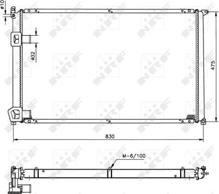 NRF 58212 - Radiator, engine cooling autospares.lv