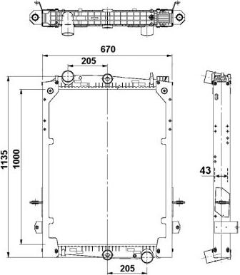 NRF 58280 - Radiator, engine cooling autospares.lv