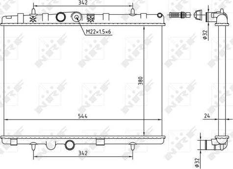 NRF 58226A - Radiator, engine cooling autospares.lv