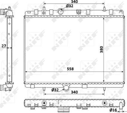 NRF 58226 - Radiator, engine cooling autospares.lv