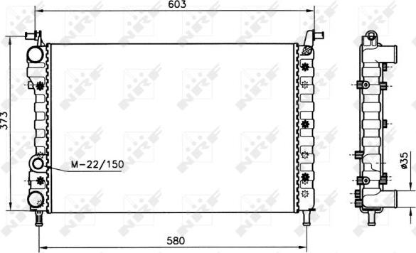 NRF 58221 - Radiator, engine cooling autospares.lv