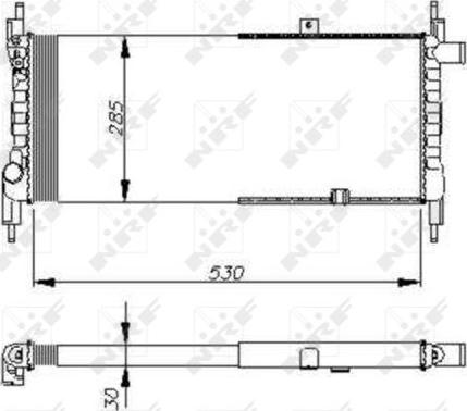 NRF 58711 - Radiator, engine cooling autospares.lv