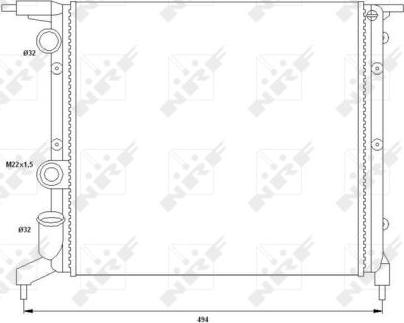 NRF 58785 - Radiator, engine cooling autospares.lv