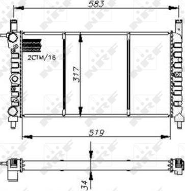 NRF 58732 - Radiator, engine cooling autospares.lv