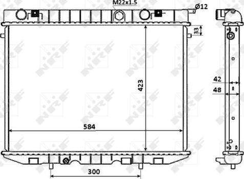 NRF 53947 - Radiator, engine cooling autospares.lv