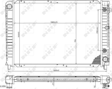 NRF 53953 - Radiator, engine cooling autospares.lv