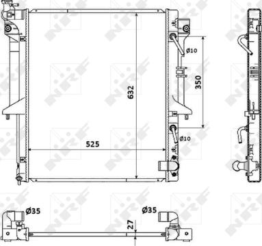 NRF 53910 - Radiator, engine cooling autospares.lv