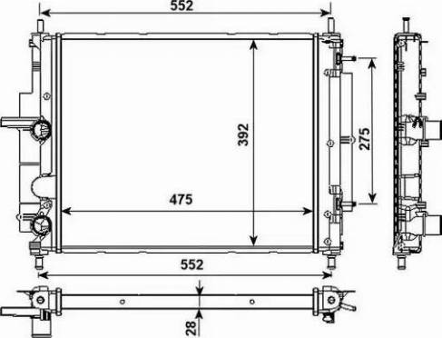 NRF 53984 - Radiator, engine cooling autospares.lv