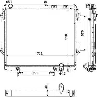 NRF 53924 - Radiator, engine cooling autospares.lv