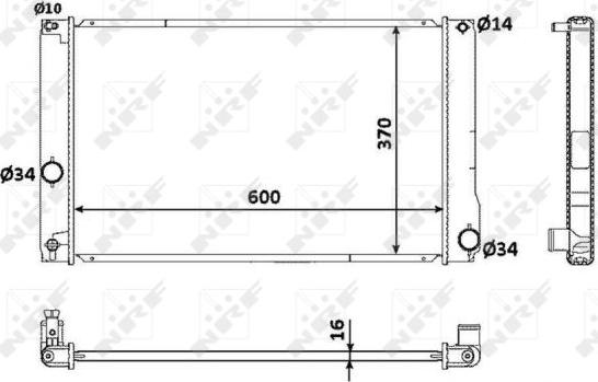 NRF 53926 - Radiator, engine cooling autospares.lv