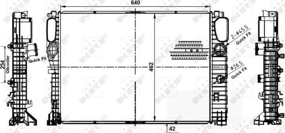 NRF 53979 - Radiator, engine cooling autospares.lv