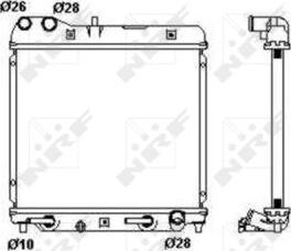 NRF 53408 - Radiator, engine cooling autospares.lv