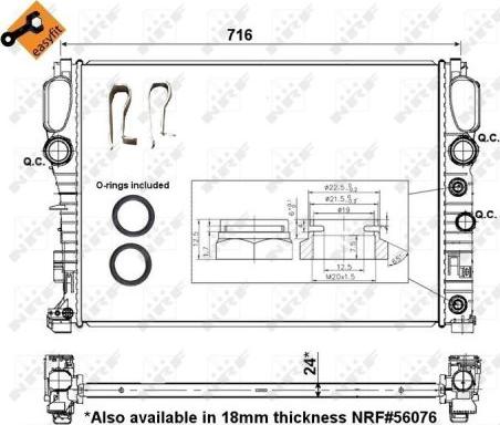 NRF 53423 - Radiator, engine cooling autospares.lv