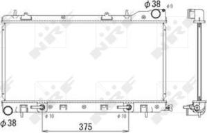 NRF 53596 - Radiator, engine cooling autospares.lv