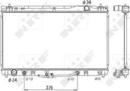 NRF 53588 - Radiator, engine cooling autospares.lv