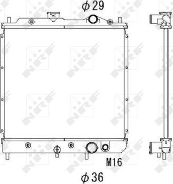 NRF 53520 - Radiator, engine cooling autospares.lv