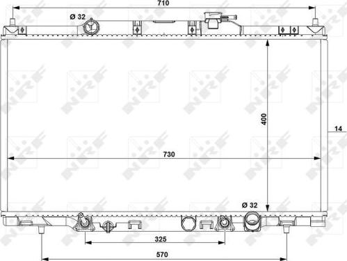 NRF 53574 - Radiator, engine cooling autospares.lv