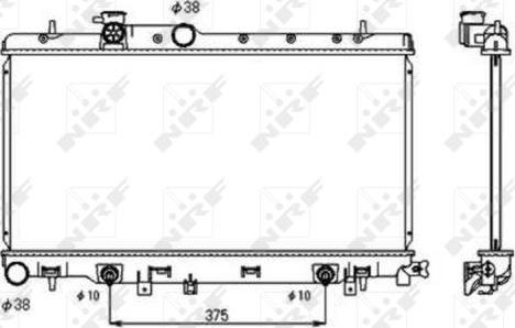 NRF 53698 - Radiator, engine cooling autospares.lv