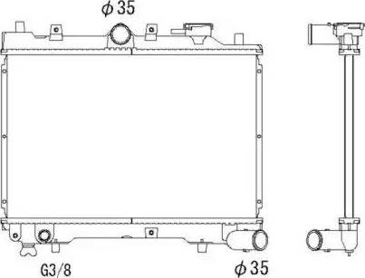 NRF 536510 - Radiator, engine cooling autospares.lv