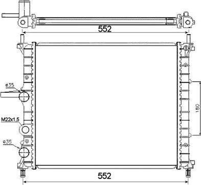 NRF 53607 - Radiator, engine cooling autospares.lv