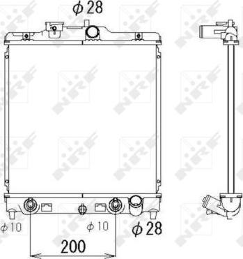 NRF 536355 - Radiator, engine cooling autospares.lv