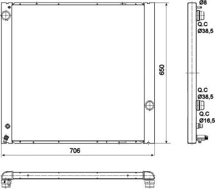 NRF 53099 - Radiator, engine cooling autospares.lv