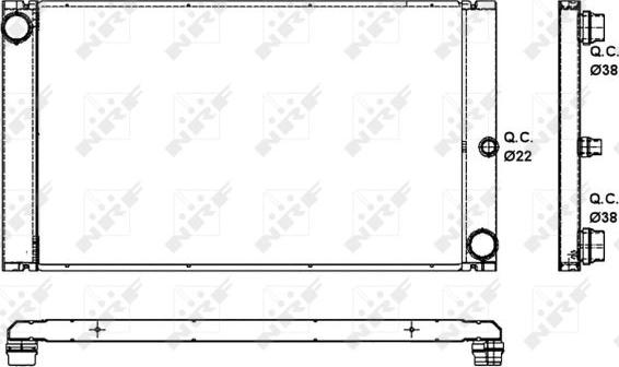 NRF 53091 - Radiator, engine cooling autospares.lv