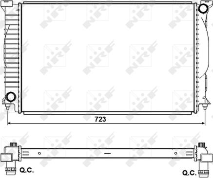 NRF 53093 - Radiator, engine cooling autospares.lv