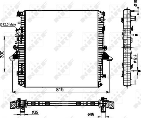 NRF 53097 - Radiator, engine cooling autospares.lv