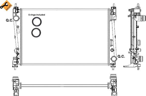 NRF 53017 - Radiator, engine cooling autospares.lv