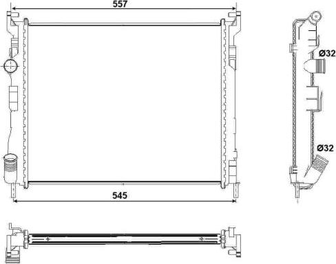 NRF 53032 - Radiator, engine cooling autospares.lv