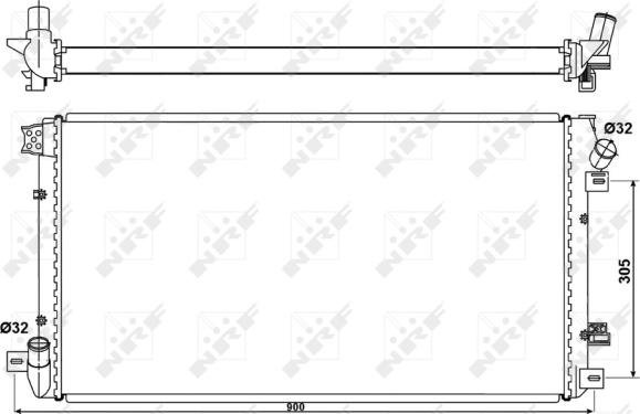 NRF 53076 - Radiator, engine cooling autospares.lv