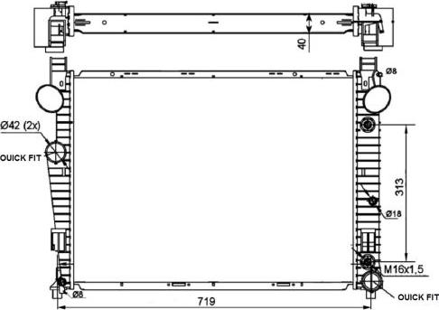 NRF 53103 - Radiator, engine cooling autospares.lv